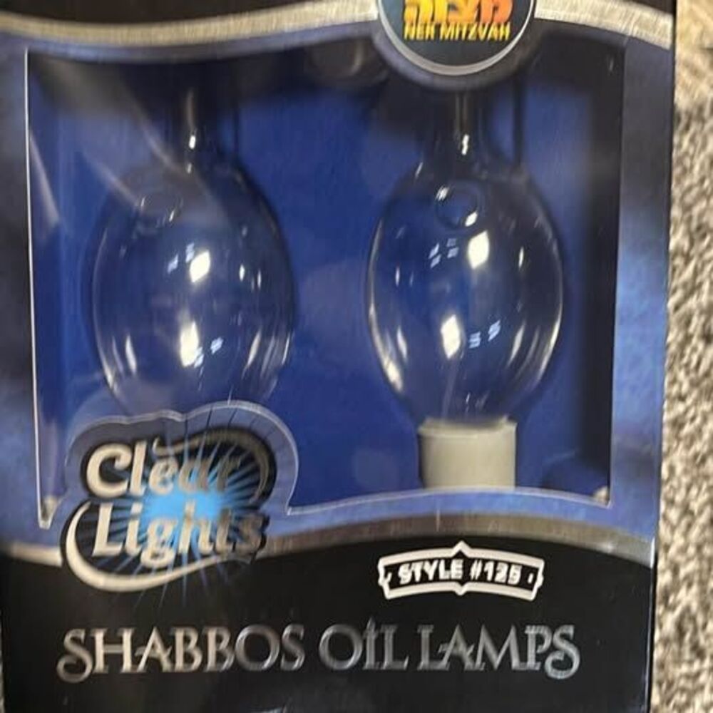 Glass Paraffin Shabbat Candle Holder Cup and Wick – Tear Drop Shape, 2 Pack - Picture 4 of 4